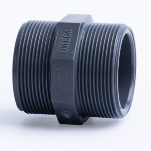 PVC Hexagon Nipple BSP Male x BSP Male Threaded