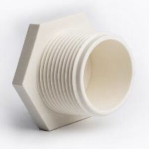 White Pool & Spa Fitting Threaded Plug BSP - Male