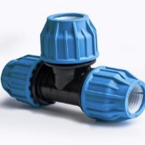 MDPE Compression Fitting Plain Tee 90