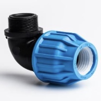 MDPE Compression Fitting Adaptor Elbow 90 Male Threaded BSP