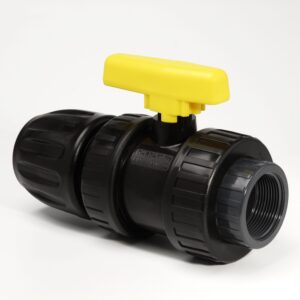 PP Ball Valve Double Union BSP Female Socket/Compression Joint