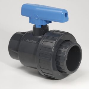 PVC Economy Water Supply Single Union Ball Valve Plain Sockets - EPDM Seals