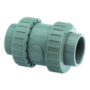 ABS Check Valve Plain Sockets PTFE Coated Spring EPDM Seals