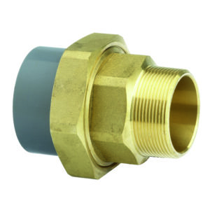 ABS Composite Union Plain/BSP Taper Male Brass Threaded
