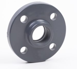 PVC Full Face Flange Drilled to BS 4504 NP10/16 BSP Female Threaded