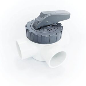 White Pool & Spa 3 Way Full Flow Shut Off Valve