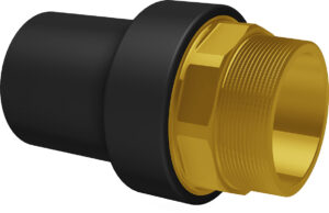 PE 100 - Brass Trans. Long Spigot Fitting Male SDR 11