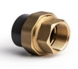 PVC Composite Union Plain Metric x BSP Female Brass Threaded