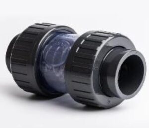 PVC Check Valve Plain Clear Metric EPDM Seals