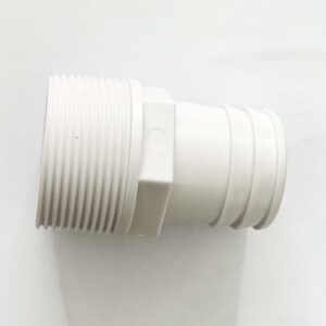 White Pool & Spa Fitting Adaptor Plain x BSP Male Hose Tail