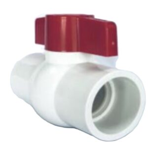 White Pool & Spa PVC Plain Compact Ball Valve - Imperial